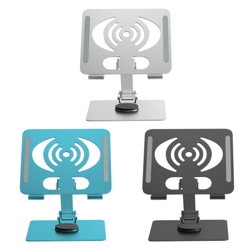 Support de tablette réglable, pliable, rotatif à 360-Bleu 1