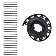 Bordure de paysage en plastique Flexible, bordure de-Noir