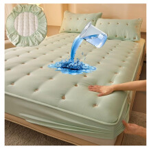 Waterproof Mattress Protector Super King, Breathable Noiseless Deep Pocket Bed Cover 12 Inch GreenB