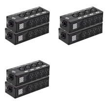 3 Pair 4 Channel XLR/DMX Audio RJ45 Cat5/Cat6 Ethernet Extender XLR Extender Transceiver for Live Stage