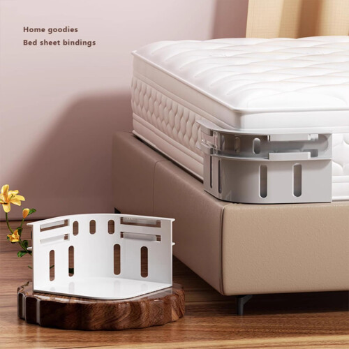 Bed Sheet Holders for Mattress with Adjustable Straps, Secure Locking Clips, Fits All Sizes, Gray 4 Pack 2