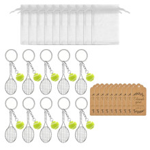 10 Stück Tennisschläger-Schlüsselanhänger mit