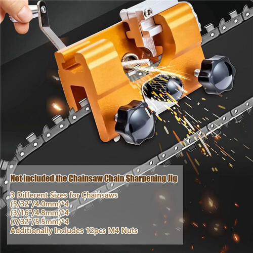 Chainsaw Sharpening Stone, Chainsaw Grinding Stone, 24PCS High Hardness Diamond Chainsaw Sharpener(4mm, 4.8mm, 5.5mm) 2