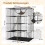 Cat cage 4-story large cat enclosure with hammock 3 ladders 4 doors & skylight 1