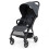 One-handed folding stroller with adjustable backrest and canopy, travel buggy, grey 1