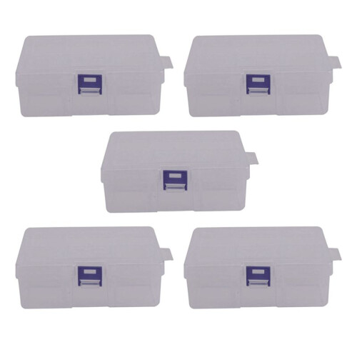 5X 6 Removable Plastic Storage Box Jewelry/Earring/Tools Container Organizer