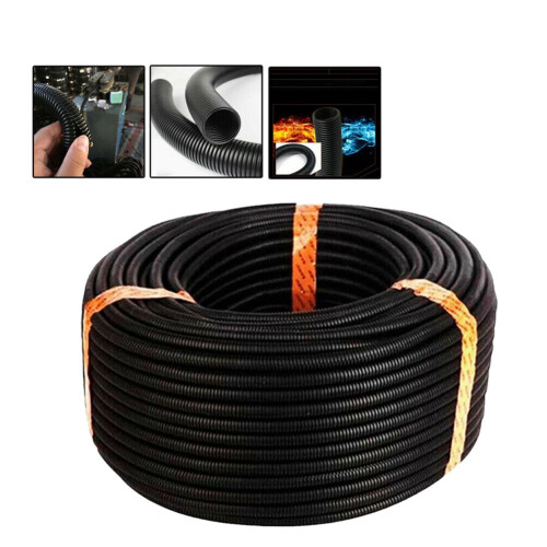 2pcs 30M Split Loom Wire Protective Tube Conduit Hose Cover Electrical Cable 1/4 Inch