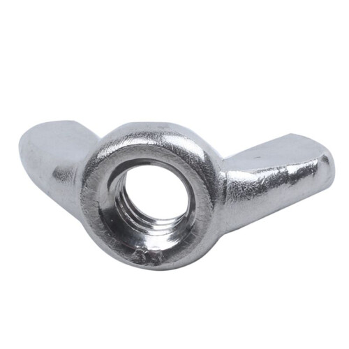 M6 Thread Dia Stainless Steel Wing Nut Butterfly Wing Nuts 30 Pcs
