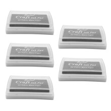 5X Black Ink Pad Inkpad Rubber Stamp Finger Print  Non-Toxic Baby Safe