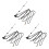 3X WiFi Antenna Booster 2.4GHz 7Dbi WLAN Wireless LAN 1