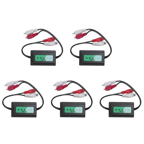 5pcs 3.5mm Car RCA Amplifier Audio Noise Filter Ground Loop Isolator Suppressor NEW