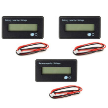 3X Medidor de Bateria Monitor de Tensão de Capacidade de Bateria, 12/24/36/48/60/72/84V