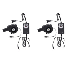 2X Blower with Turbine Piping 220V Household Adjustable Speed Heating Furnace for Picnic Stove Cooking, US Plug