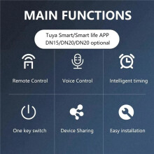 2X Tuya WiFi Water Vavle Zigbee Gas Water Stop Check Valve DN15 Wireless Control Timer Work+Alexa US Plug