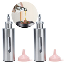 Stainless Steel Oil Dispenser Bottle 290ML, Easy Refill & Cleaning