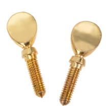 2pcs Golden Copper Flute Screws with Smooth Texture for Easy Installation and Grade Replacement