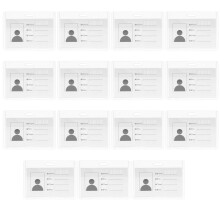 15Stk Robuste Transparente Id-Kartentaschen Für Arbeit Und Schule