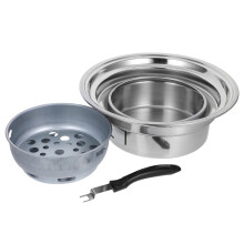 Kohlegrill Rund Edelstahl Für Indoor Outdoor
