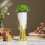 Vase de récipient de pot de fleur de résine-couleur sable 2