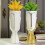 Vase de récipient de pot de fleur de résine-couleur sable 7