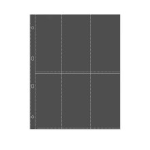 20 Plastic Photo Pocket Page Binder Sheet-Vertical six grids