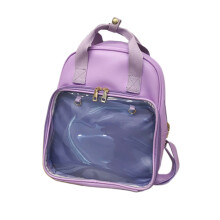 Pvc Rucksack Schulranzen Für Kinder Frauen Lila
