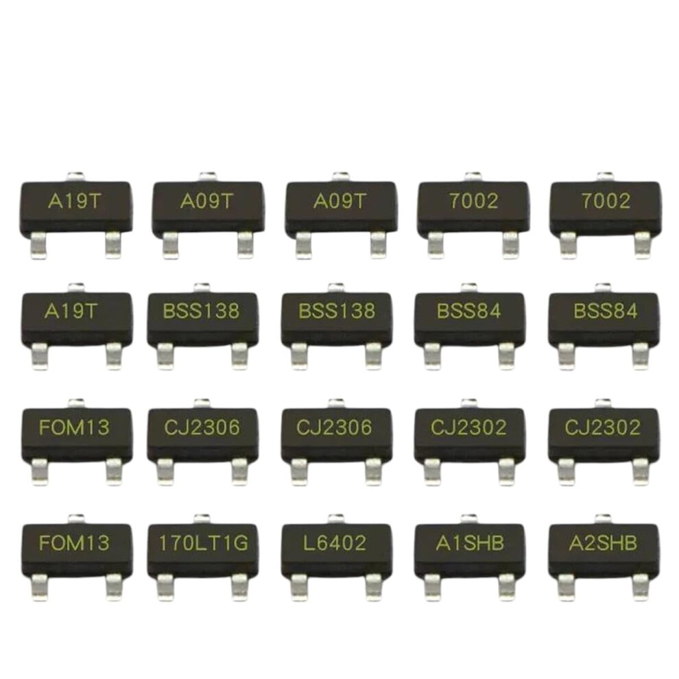 100Pcs Sot23 Transistors And Diodes Assorted Smd Electronic Components Kit For Easy Prototyping 2025 9771547498926