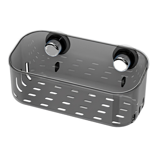 Sturdy Plastic Sink Shelf With Strong Adhesive Pads Keep-Gray