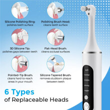 Teeth Polisher, Teeth Whitening Device, Home Use, Teeth Cleaning, Stain Removal, Electric Polishing and Cleaning Device
