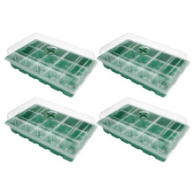 1 Set 4Stk 15-Loch Gewächsbox Aus Kunststoff (Grün)