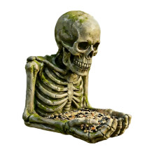 Artistic Skull Pattern Wildlife Watering Device Produced From