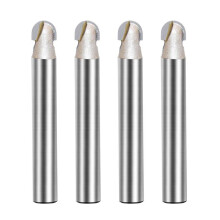 1/4-Inch Shank, 1/4-Inch Cutting Dia, 2-Flute, Carbide Tipped Round Nose Core Box Router Bit 4Pcs (1/4 X 1/4)