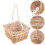 1Stk Khaki Rattan Blumenkorb Mit Perlen Griff Dekorativer 4