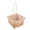 1Stk Khaki Rattan Blumenkorb Mit Perlen Griff Dekorativer 5