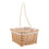 1Stk Khaki Rattan Blumenkorb Mit Perlen Griff Dekorativer 6