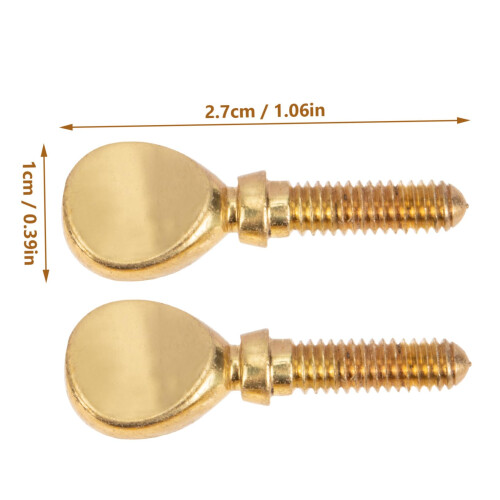 2pcs Golden Copper Flute  Screws with Smooth Texture for Easy Installation and Grade Replacement 1