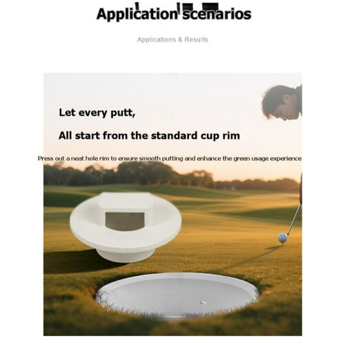 Putting Hole Cup Press Tool, Ergonomic Grip for  Training, with Restoration Function for Practice Range and Home Use 1
