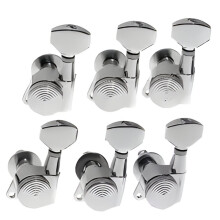 6 Pcs Guitar Tuning Pegs Square Handle Machine Heads with Lock Chrome Locking Tuning Keys for Electric Acoustic Guitar