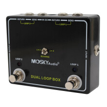 Dual Guitar Effects Loop Pedal with True Bypass Switching and Dual Independent Loops