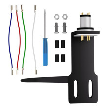 Svängplatta Headshell Mount Universal LP Phono-Kassetter Ersättningsfonografhållare Stylus Blytråd