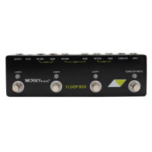 3 Loop Guitar Loop Switcher Pedal True Bypass Channel Switcher with Silent Tuning Mute for Pedalboard