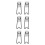 6 St Bildramsfäste, Bildram Stafflifäste, Rostfritt Stål Bildramsfäste 5,12x2,17tum 1
