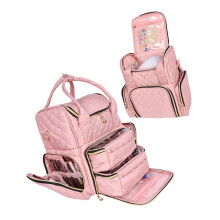 Le sac de rangement pour soins des ongles de grande-cuir rose