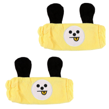 Chique haarbanden en absorberende polsbandjes met dierenhaar, gemaakt van zacht, pluizig materiaal met elastische bandjes, ideaal voor spa, make-up,
