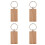400 Blank Wooden Keychain Rectangular Engraving Key ID Can Be Engraved DIY 1