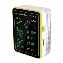 Detector de Calidad del Aire Tuya WiFi 15 en 1, Pantalla TFT, Medidor de Temperatura y Humedad Multifuncional, Color