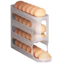 Clear Refrigerator Organizers Slide Designs Eggs Box-White