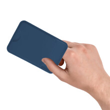 Blauer Kartenhalter Aus Kunstleder Handy Rückentasche