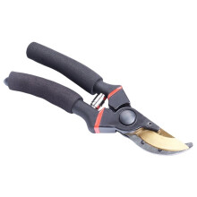 Professional Bypass Pruning Shears 8.5" SK5 Steel Titanium Coated Heavy Duty Garden Clippers Black Grip Pruning Tool