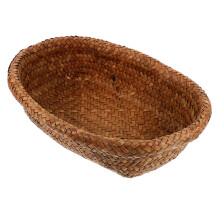 Kaffee Woven Fruit Basket Strapazierfähiger Strohkörbchenkorb